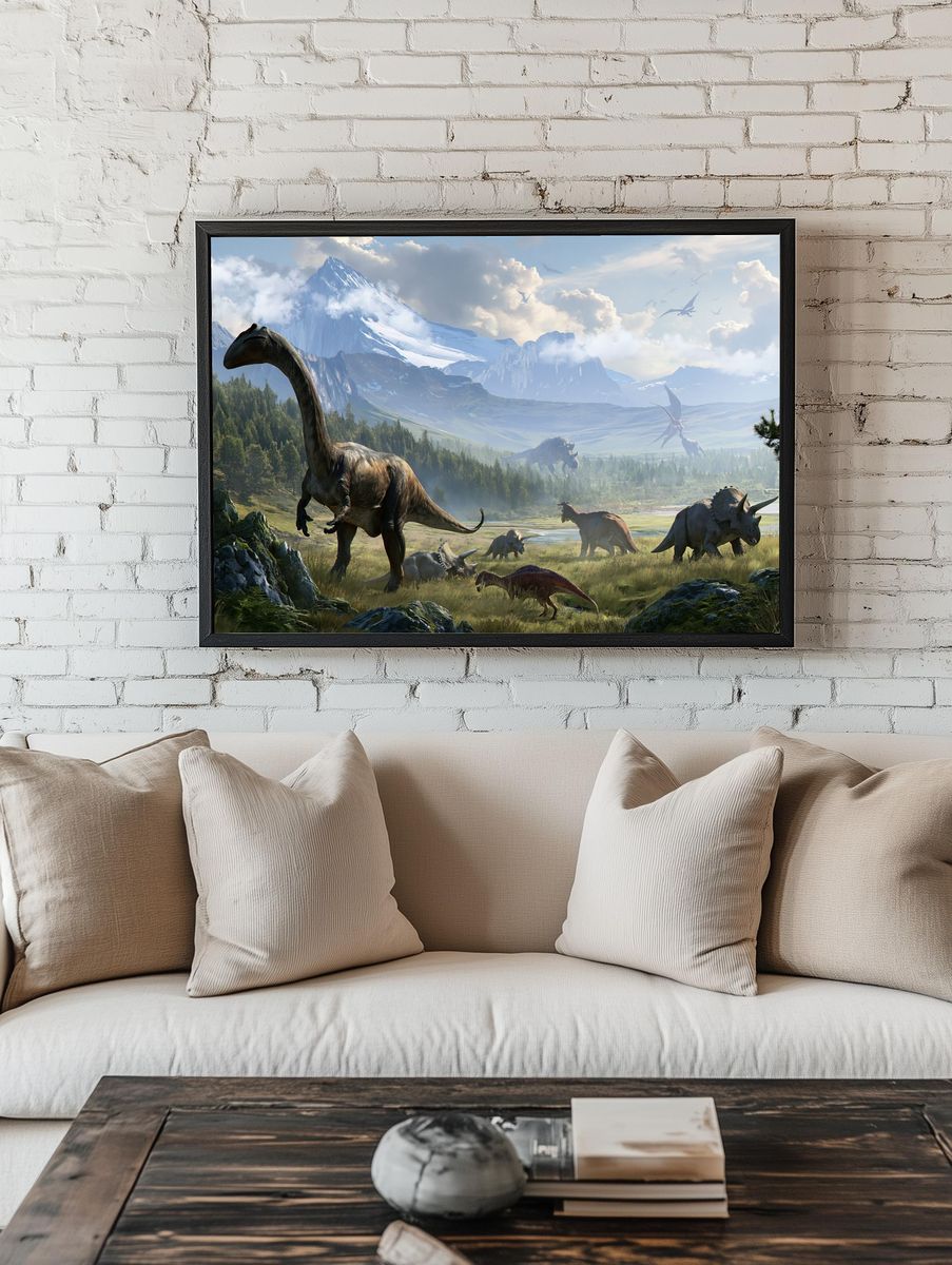 Dinosaur Valley Landscape Poster. room preview