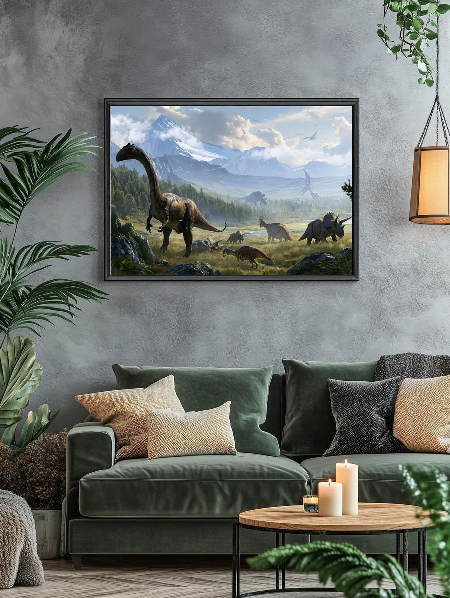 Dinosaur Valley Landscape Poster. — room view 4