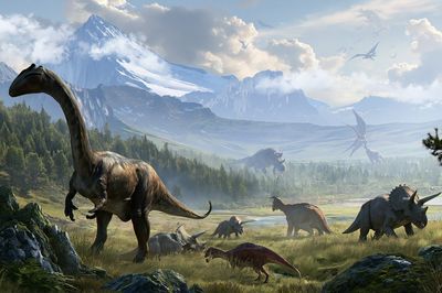 Dinosaur Valley Landscape Poster.