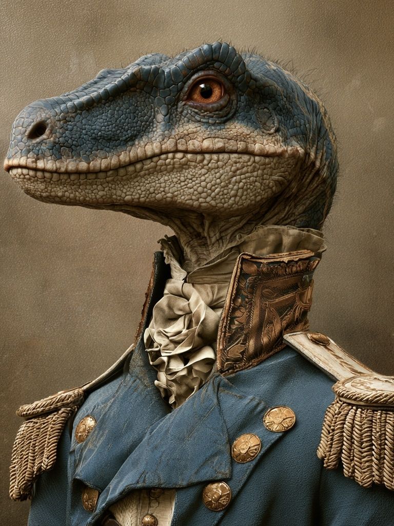 Dinosaur Portrait Fine-Art Poster. poster detail
