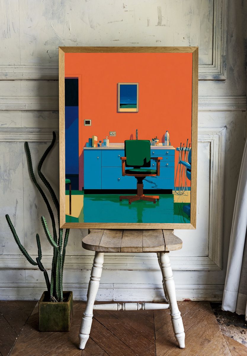 Dental Office Interior — Illustration Print room preview
