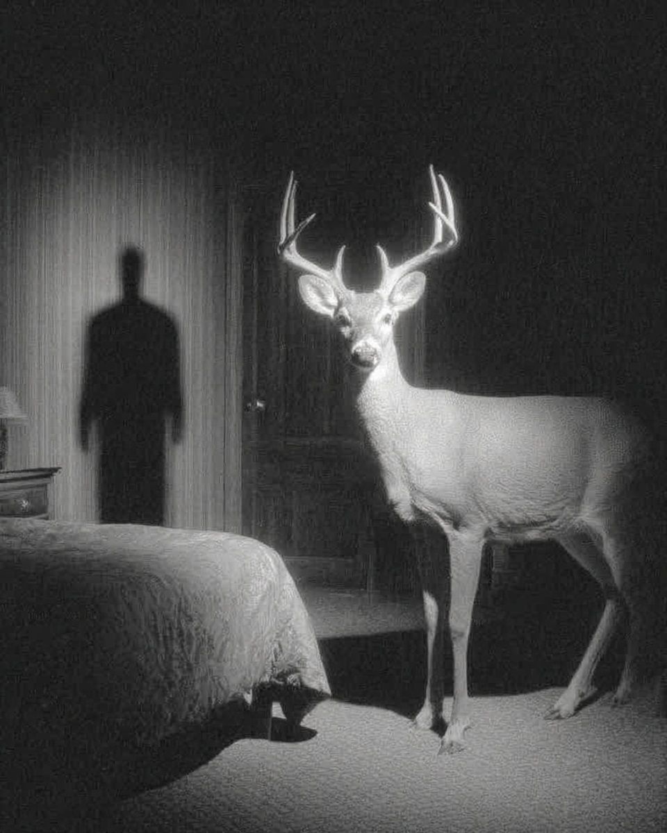 Deer in Shadow — Fine Art Print. poster detail
