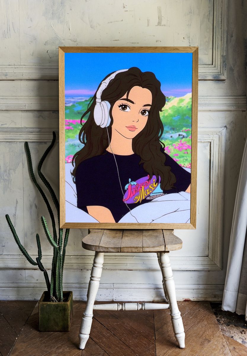 Chill Vibes — Digital Art Print. — room view 1