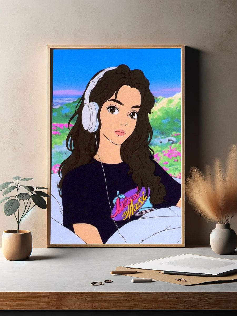 Chill Vibes — Digital Art Print. — room view 2