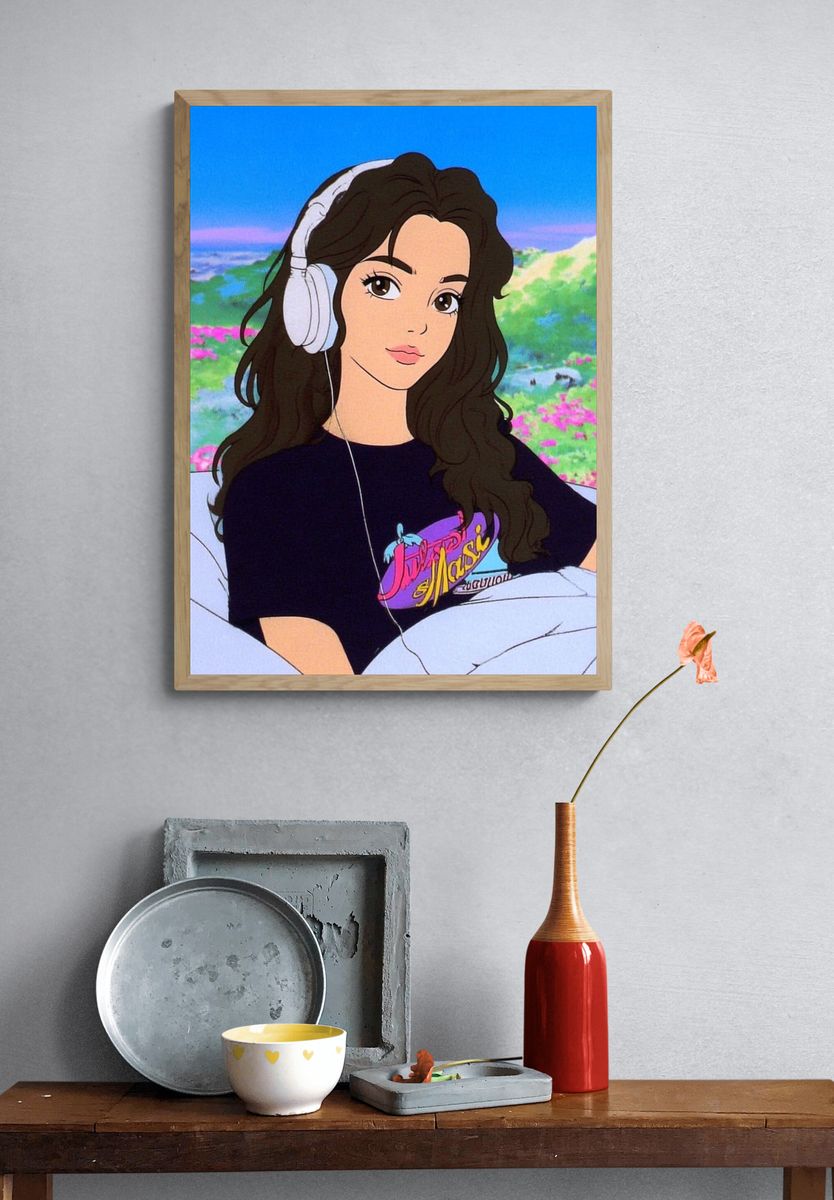 Chill Vibes — Digital Art Print. — room view 3