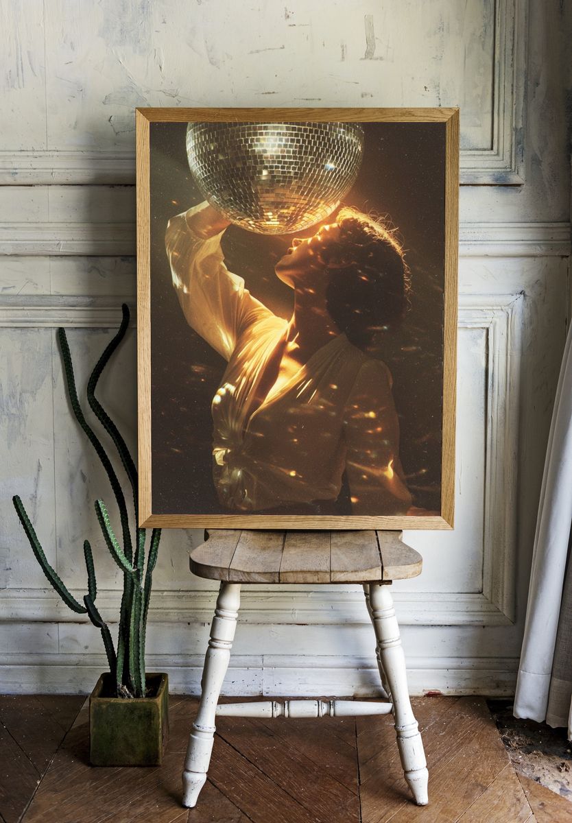 Disco Dream Portrait Poster. — room view 1