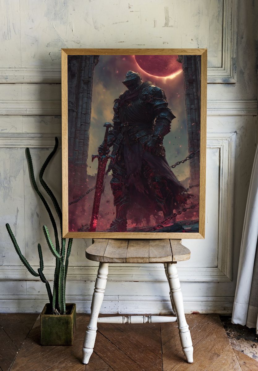 Dark Knight — Fantasy Art Print room preview