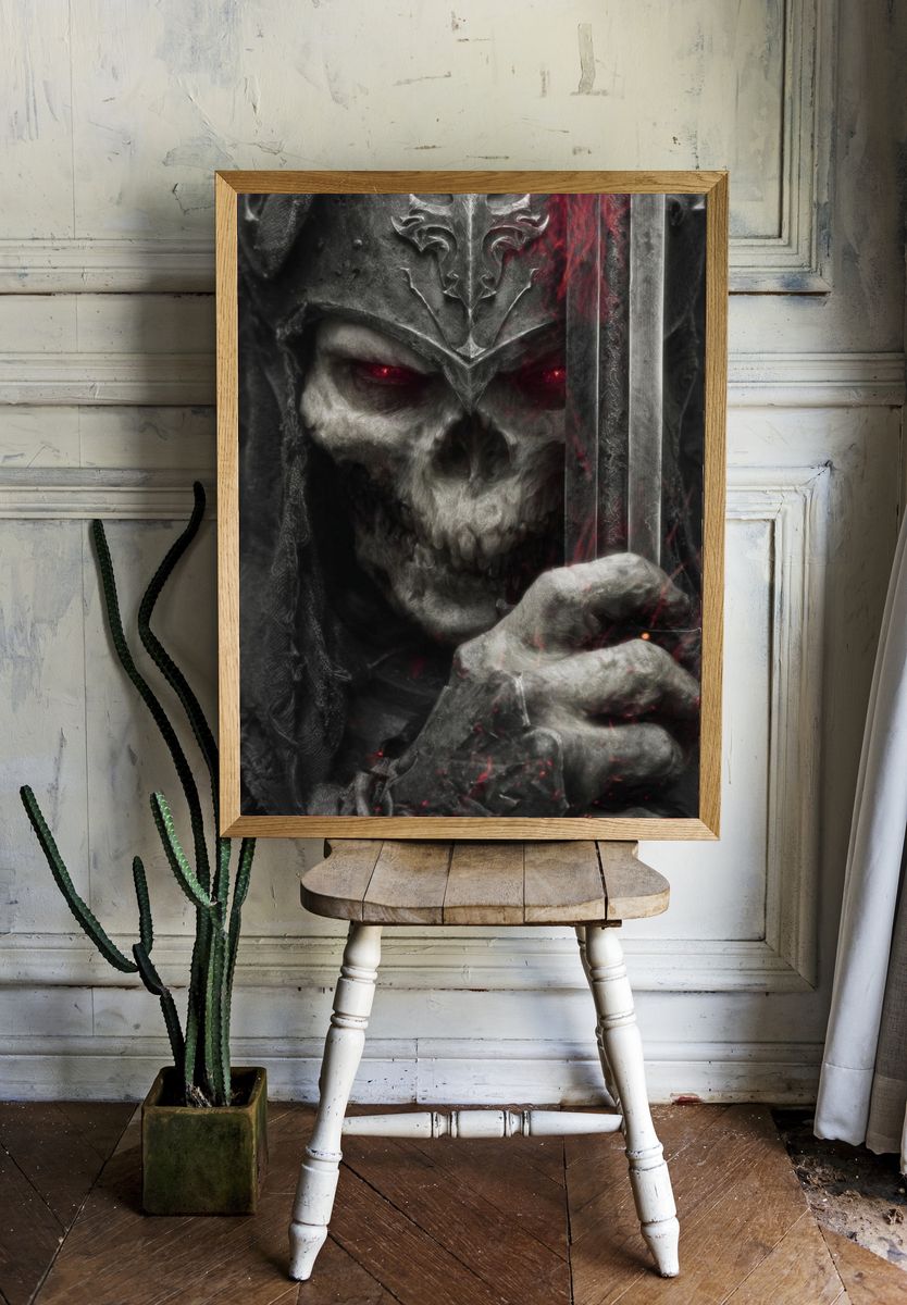 Dark Knight Skull — Fantasy Print room preview