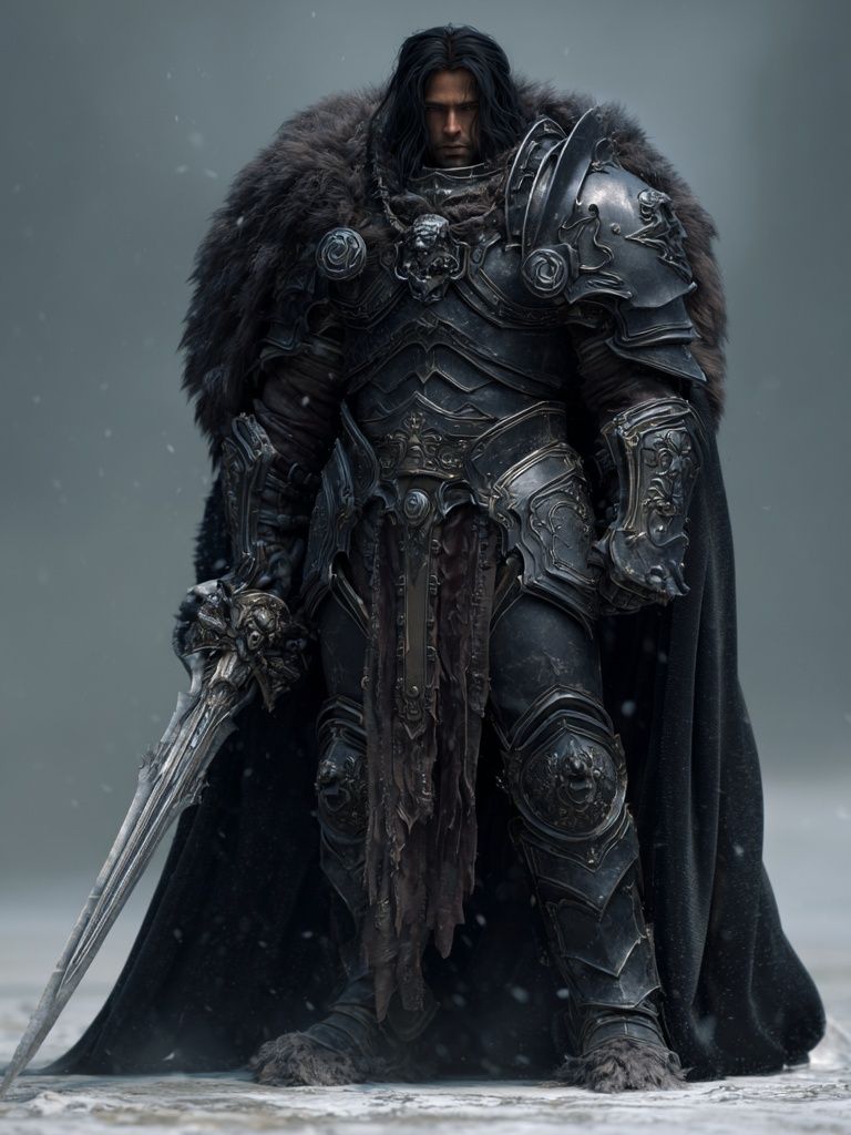 Dark Knight Warrior — Fantasy Print. poster — fine-art art