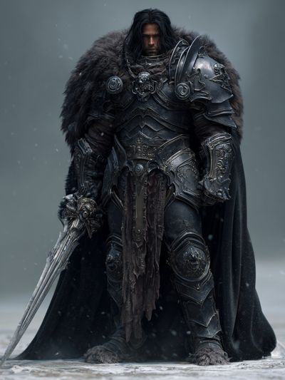 Dark Knight Warrior — Fantasy Print. poster