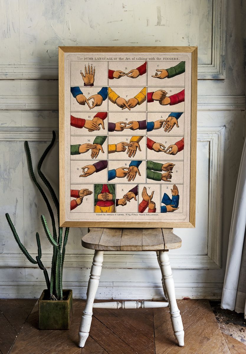 The Dumb Language — Vintage Print. — room view 1