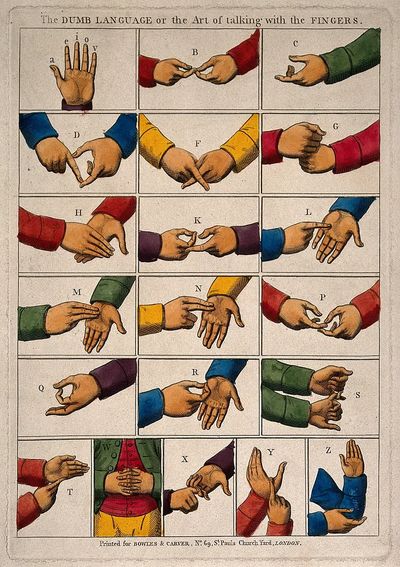 The Dumb Language — Vintage Print. poster