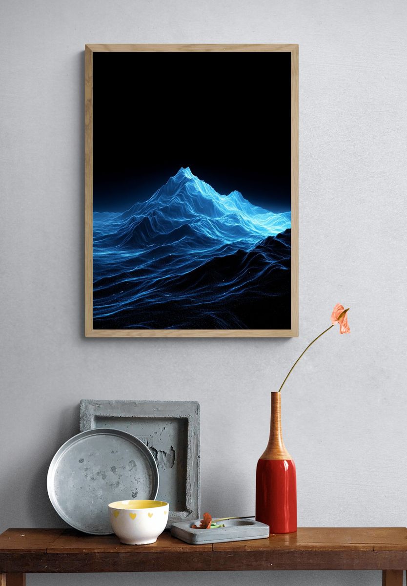 Digital Mountain Landscape Poster. — room view 3