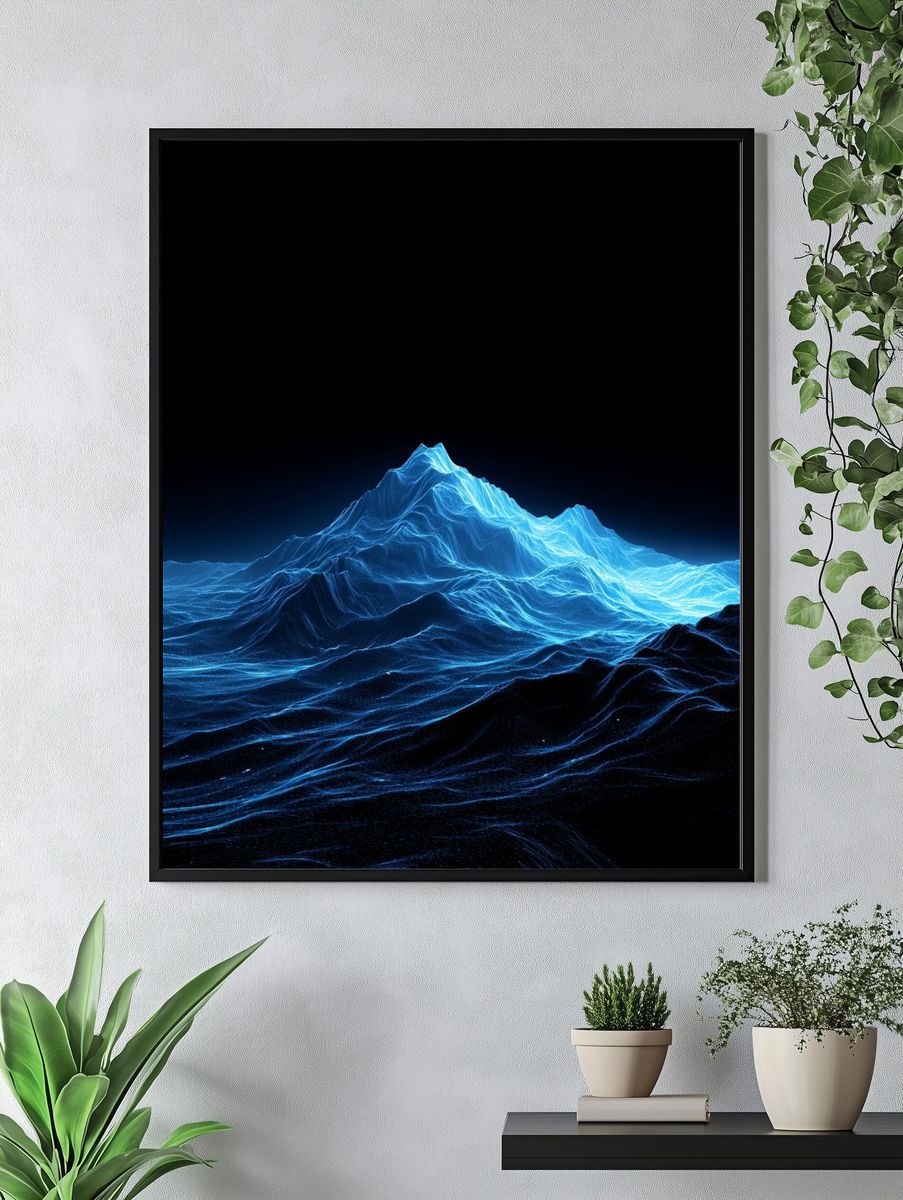 Digital Mountain Landscape Poster. — room view 4