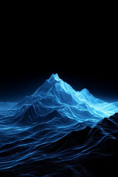 Digital Mountain Landscape Poster. poster print