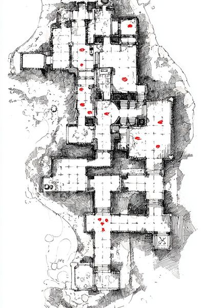 Dungeon Map — Illustration Print. poster