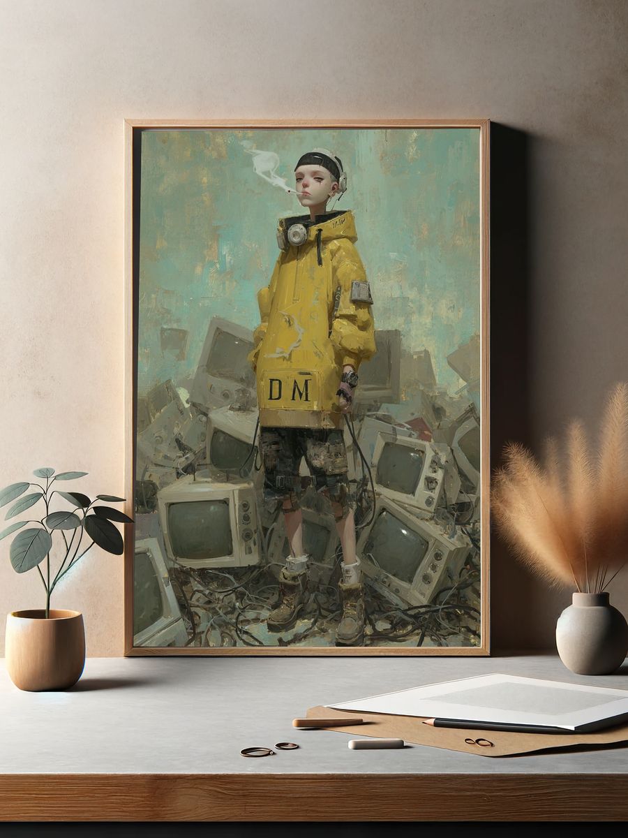 Urban Youth — Digital Art Print. — room view 2