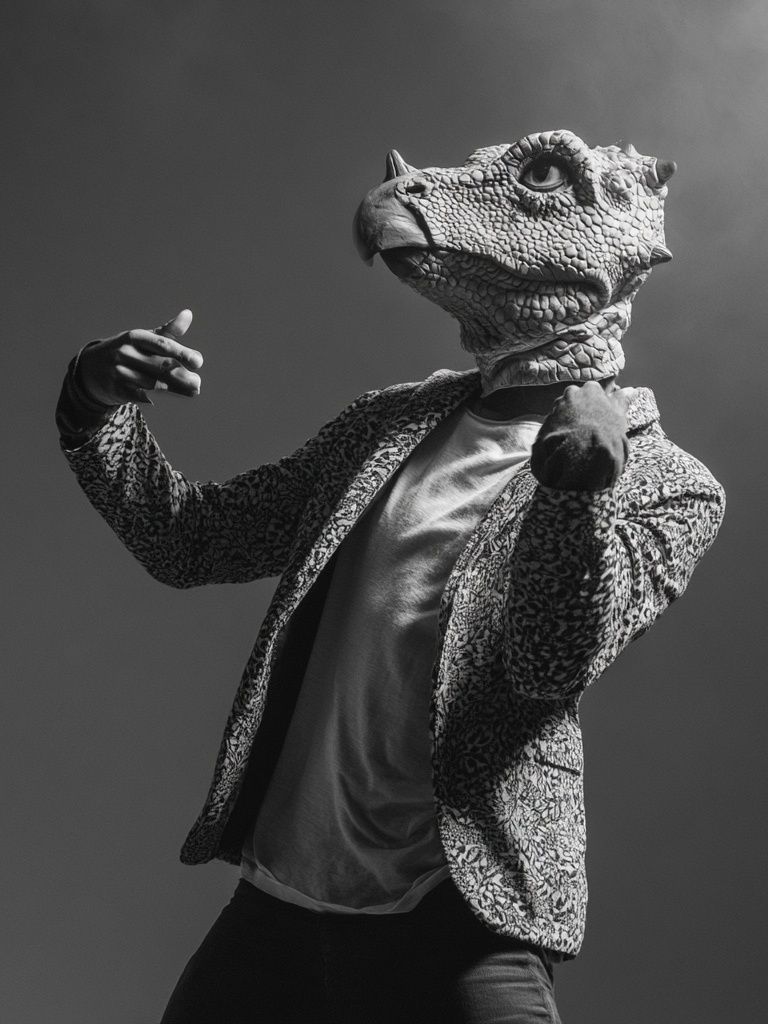 Dinosaur Head Portrait Print. poster detail