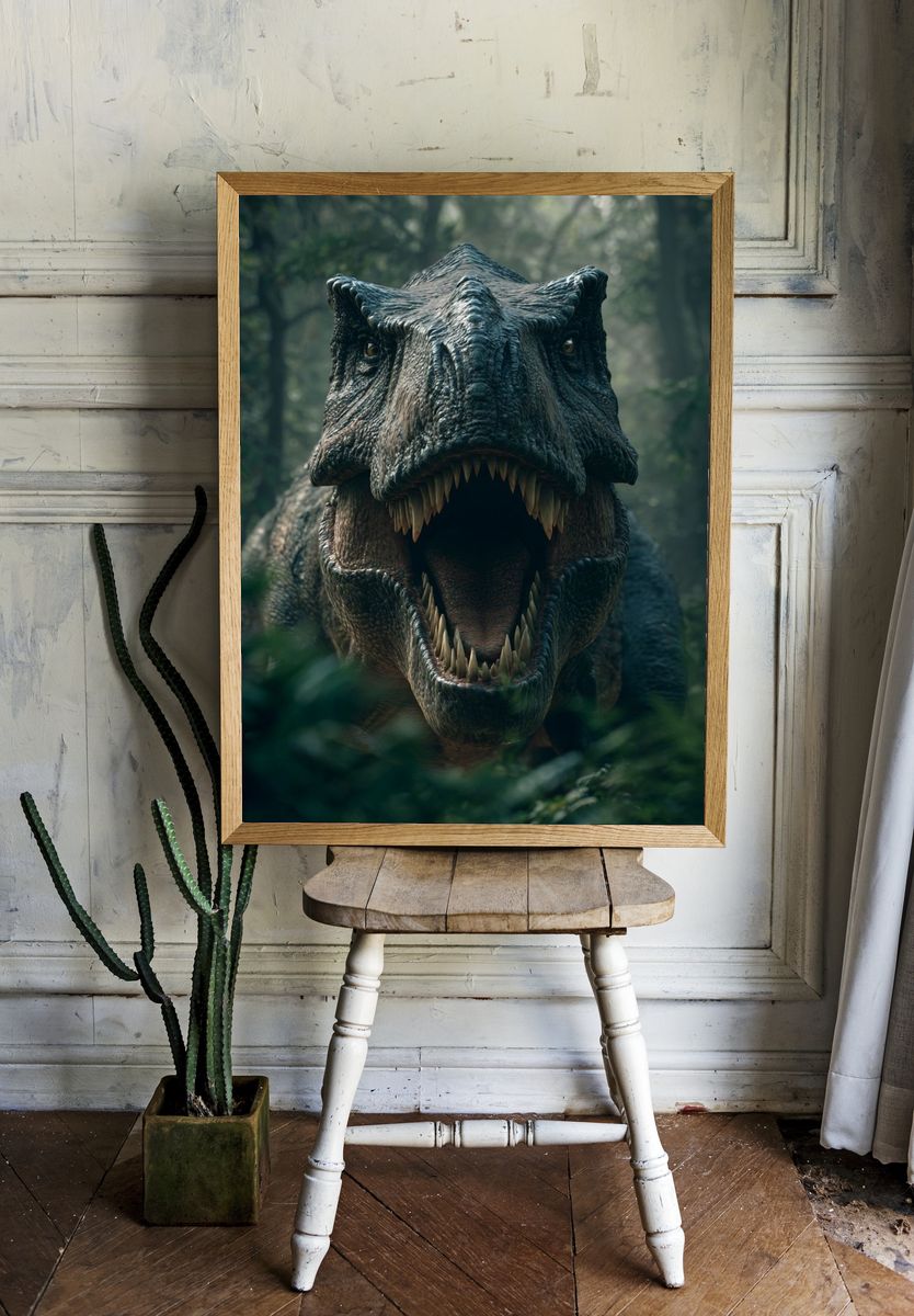 Tyrannosaurus Rex — Dinosaur Art Print room preview