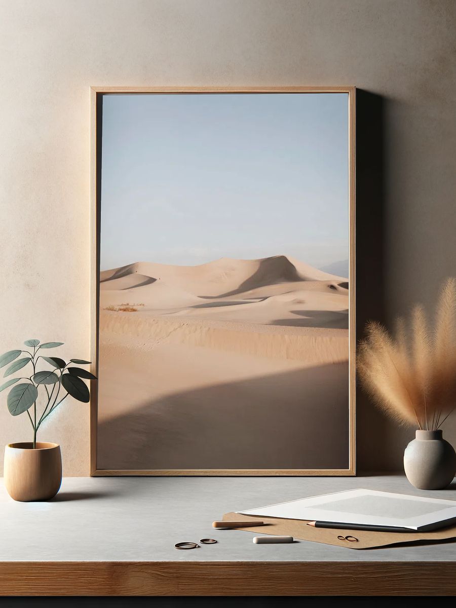 Desert Dunes — Nature Print. — room view 2