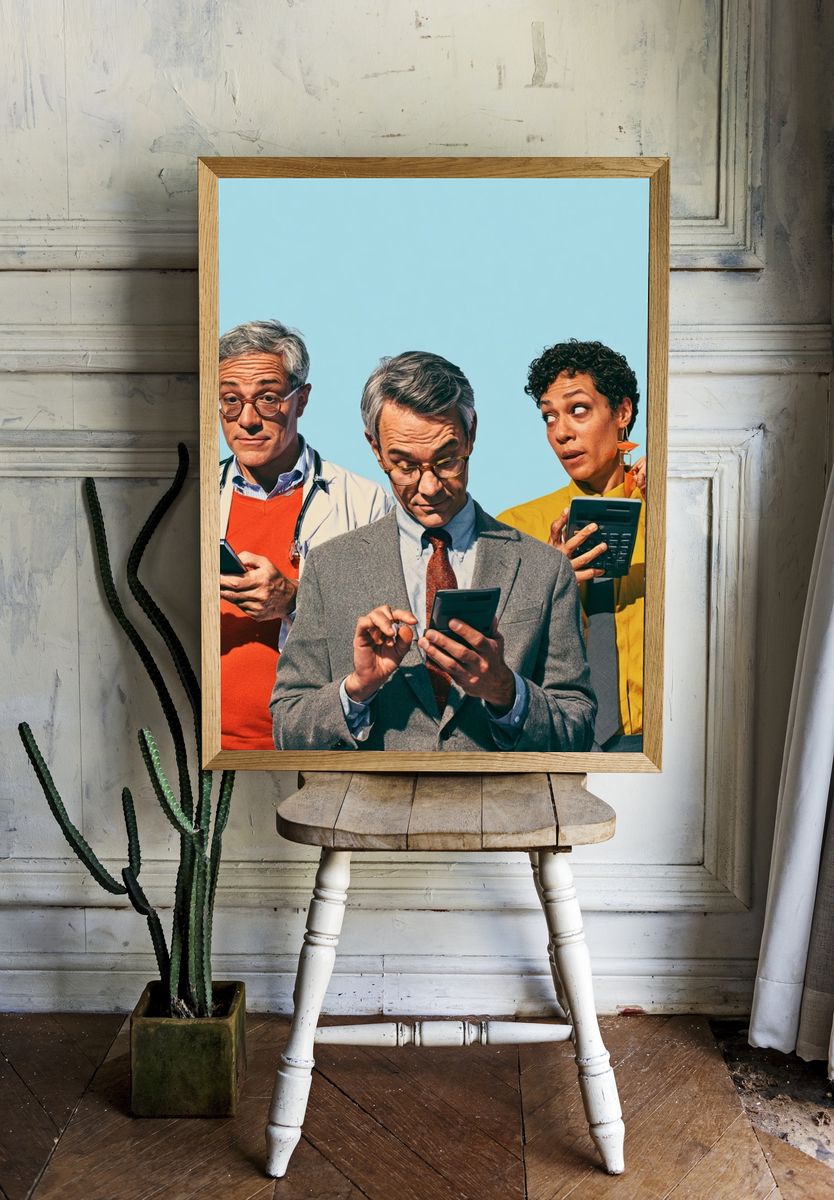 Doctors with Calculators Photography Poster. — room view 1