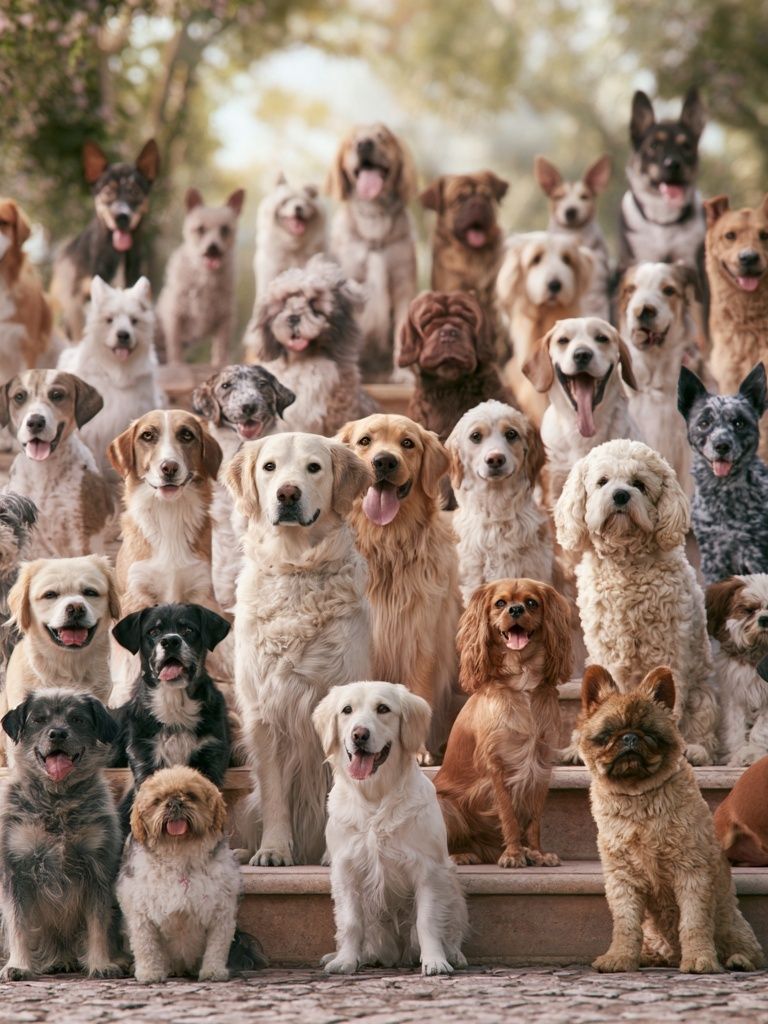 Dog Gathering Photography Poster. poster — animals art