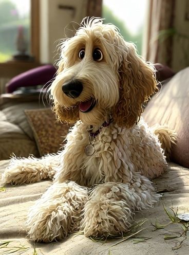 Curly Dog Portrait Photography Poster. poster — photography art