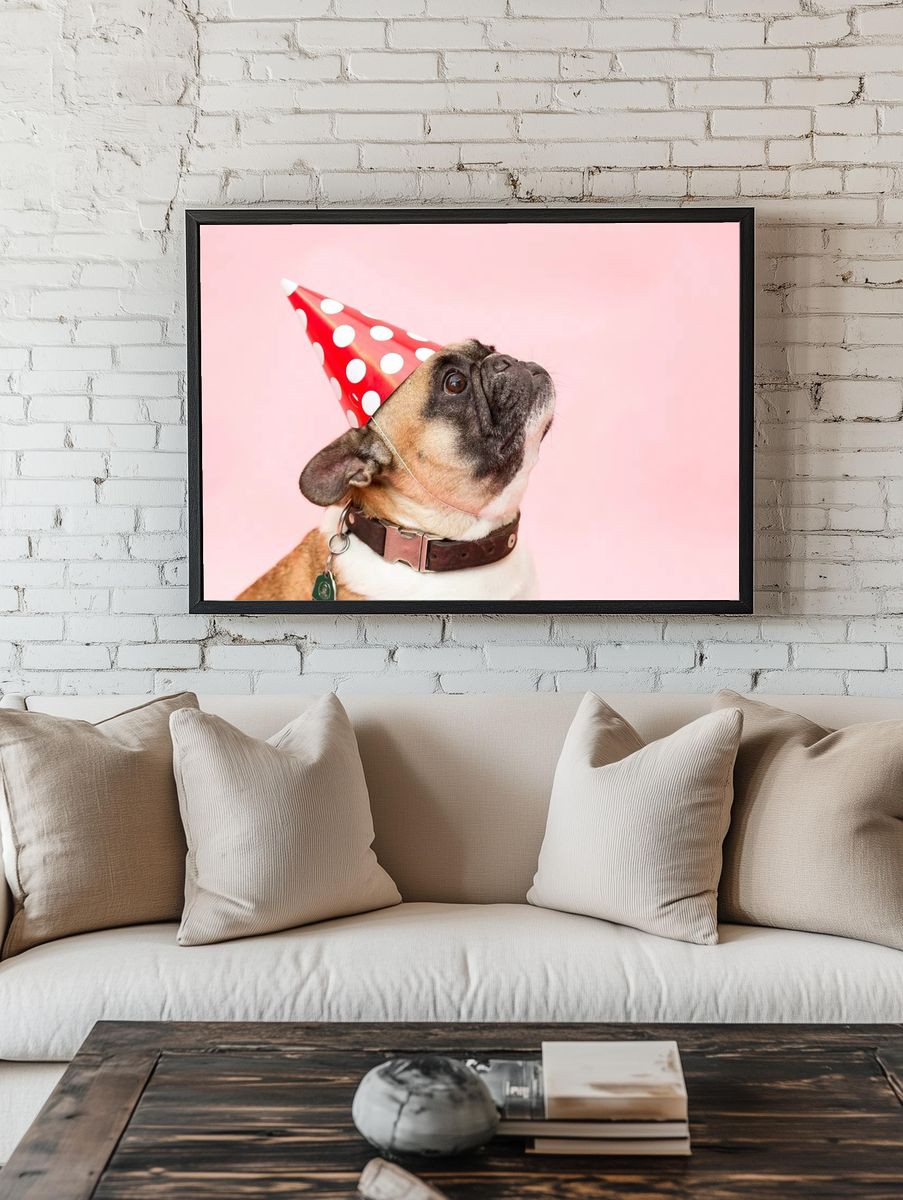 Party Dog Portrait Poster room preview