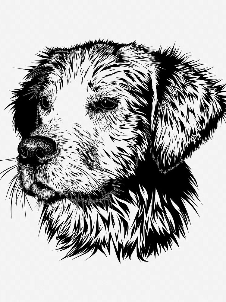 Dog Portrait — Illustration Print. poster — animals art