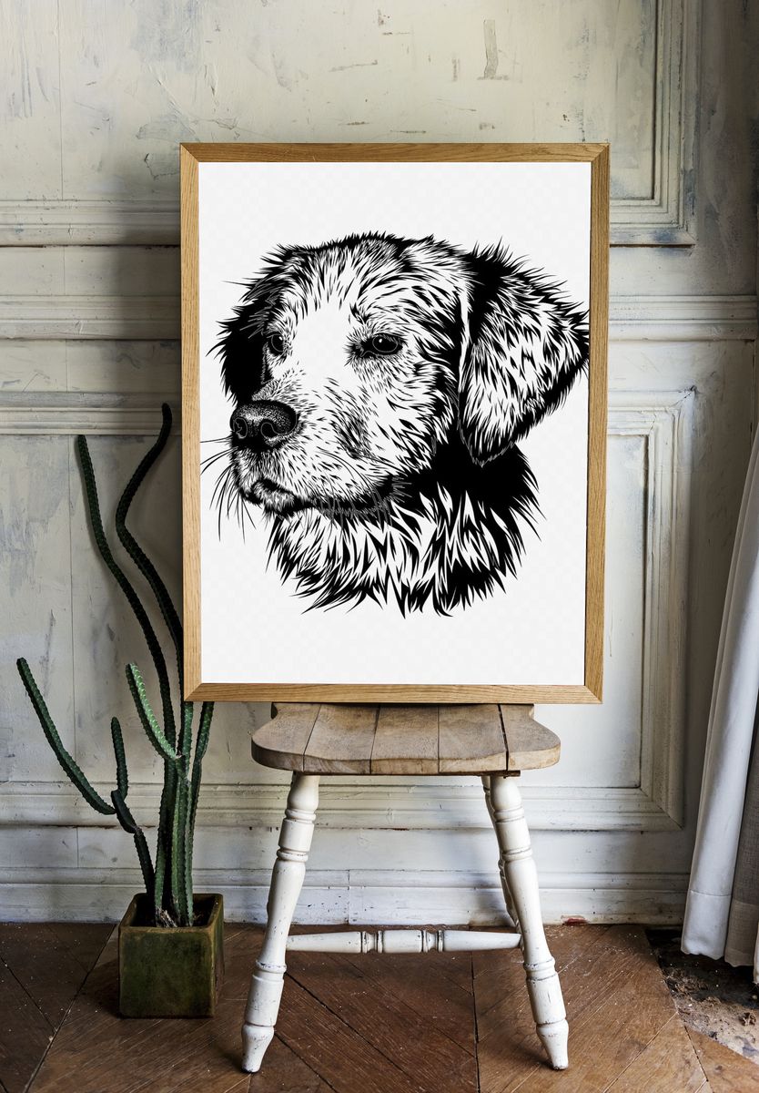 Dog Portrait — Illustration Print room preview