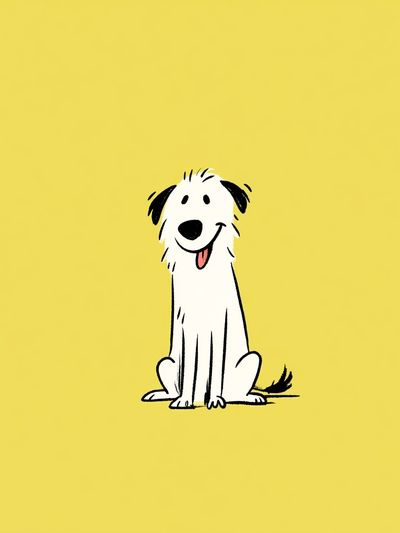 Happy Dog Illustration Poster. poster