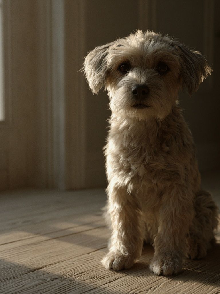 Soft Light Dog Portrait Poster. poster detail