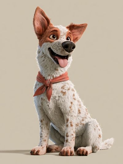 Happy Dog Portrait Poster.