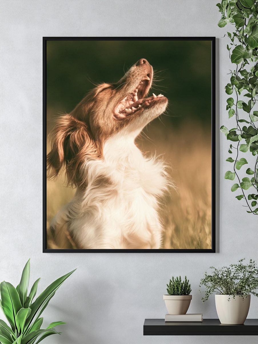 Howling Dog Photography Poster. — room view 4