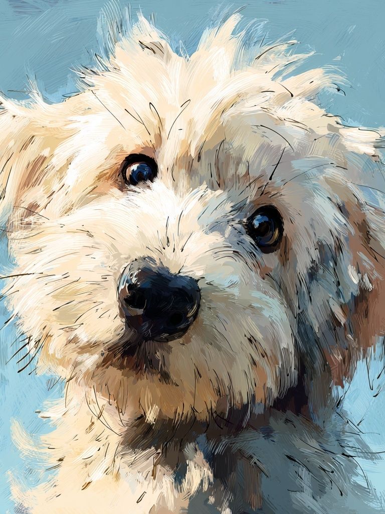 Adorable Dog Portrait Poster. poster — animals art