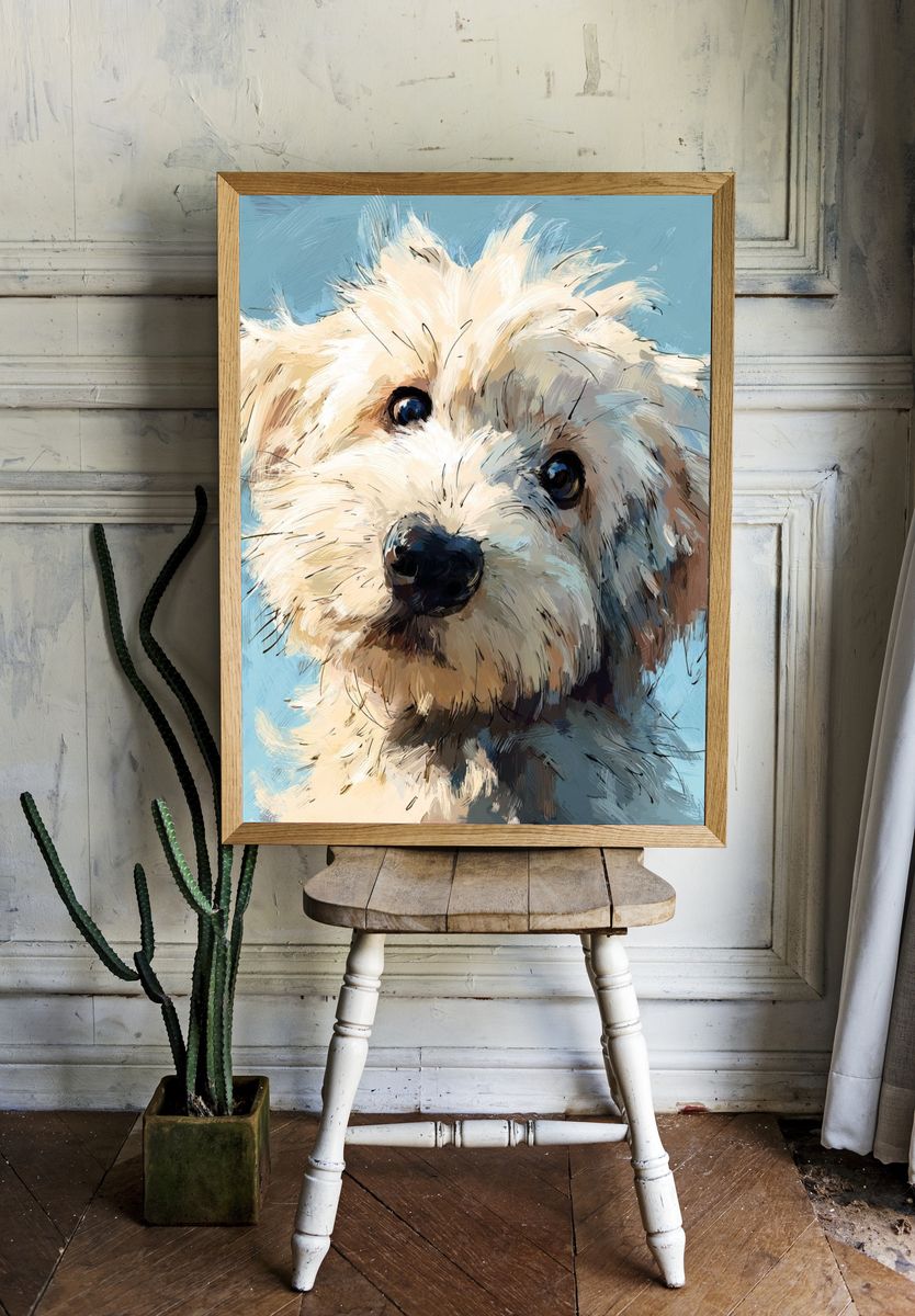 Adorable Dog Portrait Poster room preview
