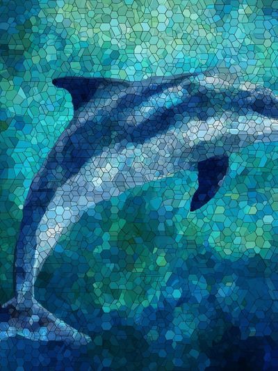 Dolphin Mosaic Poster. poster