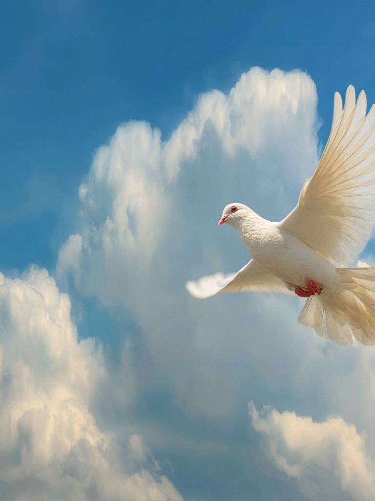 White Dove in Flight — Photography Print. poster detail