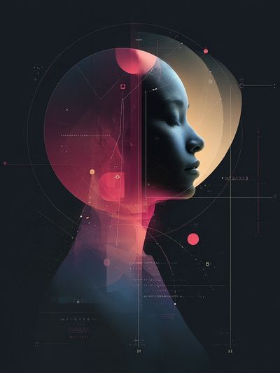 Abstract Profile — Digital Art Print. poster print