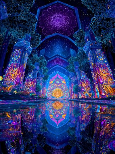 Mystical Forest Path — Digital Art Print. poster