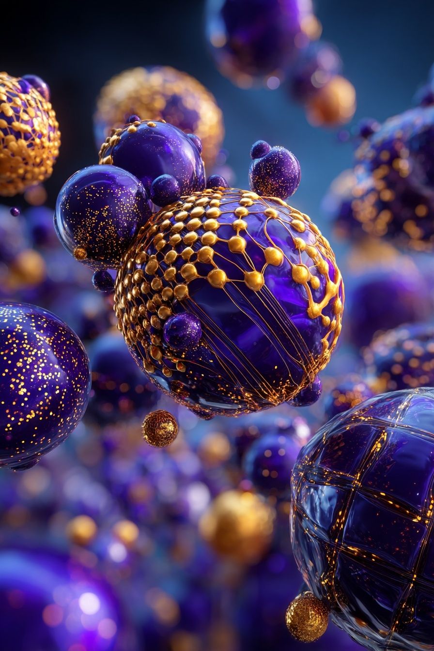 Abstract Molecular Structure — Digital Art Print. poster — abstract art