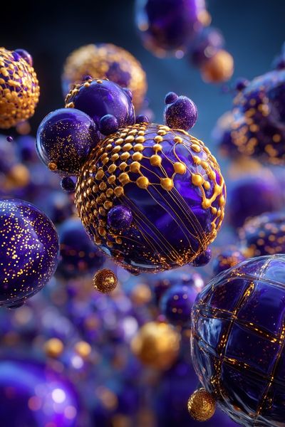 Abstract Molecular Structure — Digital Art Print. poster print