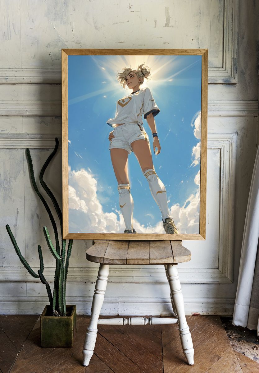 Soccer Player — Digital Art Print room preview