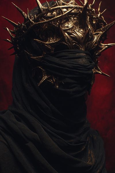 Crowned Figure — Dark Art Print. poster print