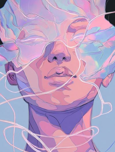 Dreamy Portrait — Digital Art Print. poster print