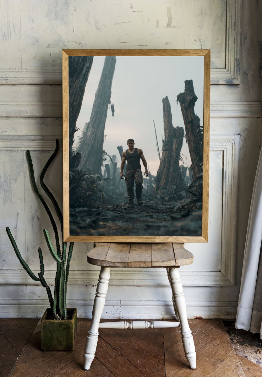 Survivor in a Dystopian Landscape Poster room preview