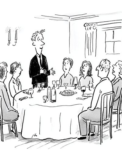 Dinner Party — Illustration Print. poster print