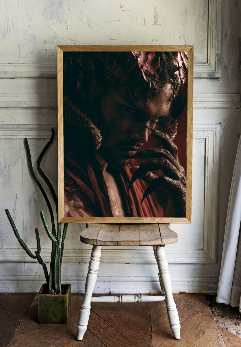 Demonic Portrait Photography Poster. — room view 1