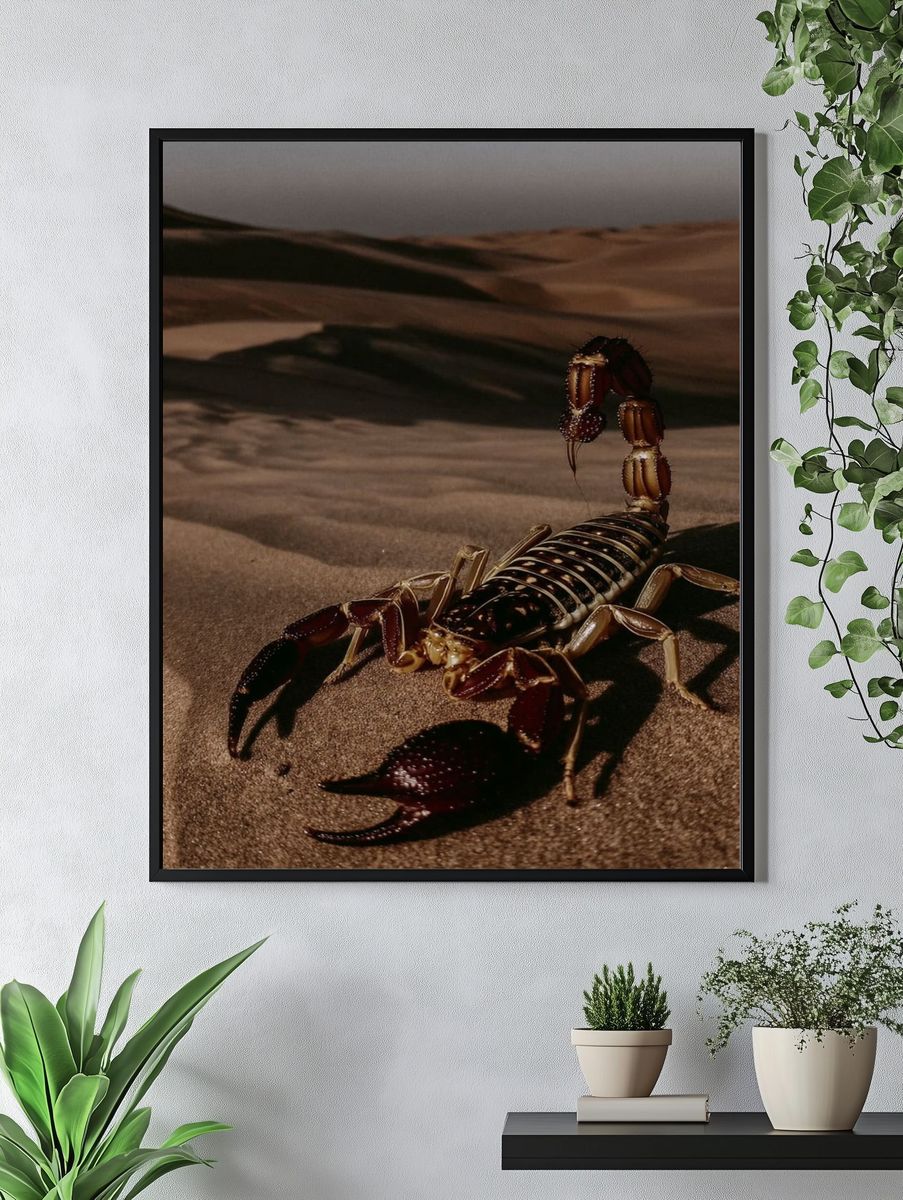 Desert Scorpion Photography Poster. — room view 4