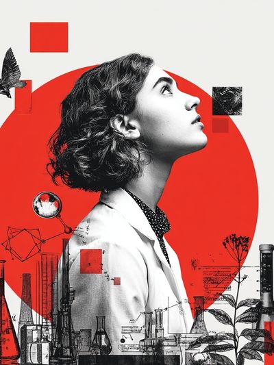 Scientist Portrait — Digital Art Print. poster